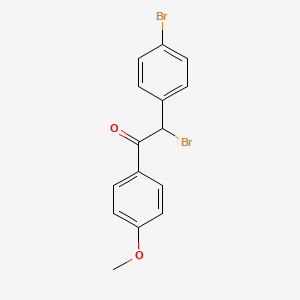 molecular formula C15H12Br2O2 B12573133 Ethanone, 2-bromo-2-(4-bromophenyl)-1-(4-methoxyphenyl)- CAS No. 591246-13-8