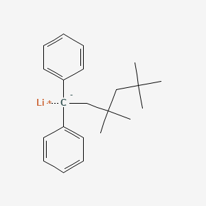 molecular formula C22H29Li B12573138 lithium;(3,3,5,5-tetramethyl-1-phenylhexyl)benzene CAS No. 189072-98-8