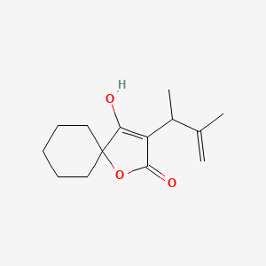 molecular formula C14H20O3 B12573143 4-Hydroxy-3-(3-methylbut-3-en-2-yl)-1-oxaspiro[4.5]dec-3-en-2-one CAS No. 611610-16-3