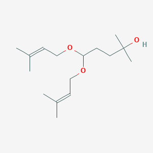 molecular formula C16H30O3 B12573144 2-Methyl-5,5-bis[(3-methylbut-2-en-1-yl)oxy]pentan-2-ol CAS No. 193066-75-0