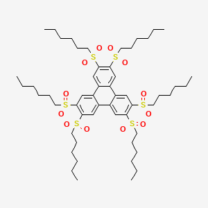 molecular formula C54H84O12S6 B12573149 2,3,6,7,10,11-Hexa(hexane-1-sulfonyl)triphenylene CAS No. 192518-71-1