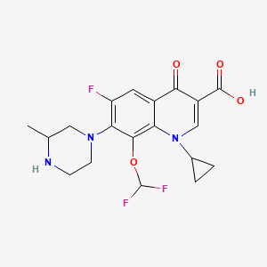 molecular formula C19H20F3N3O4 B1257316 Caderofloxacin 