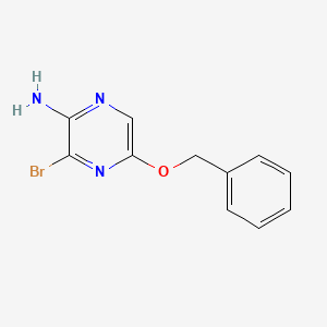 molecular formula C11H10BrN3O B12573175 5-(Benzyloxy)-3-bromopyrazin-2-amine CAS No. 642084-45-5