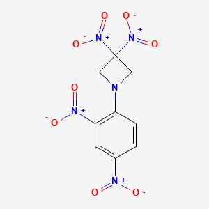 molecular formula C9H7N5O8 B12573188 1-(2,4-Dinitrophenyl)-3,3-dinitroazetidine CAS No. 200069-07-4