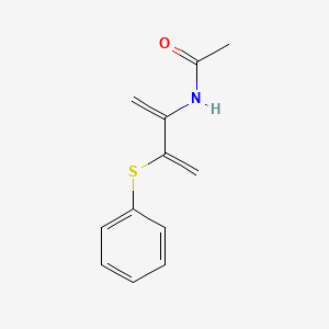 molecular formula C12H13NOS B12573217 Acetamide, N-[1-methylene-2-(phenylthio)-2-propenyl]- CAS No. 192988-12-8