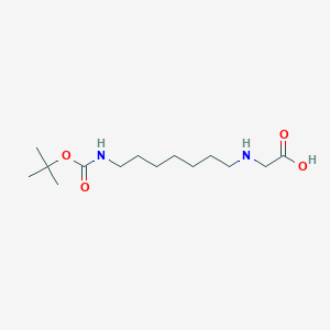 molecular formula C14H28N2O4 B12573231 N-{7-[(tert-Butoxycarbonyl)amino]heptyl}glycine CAS No. 630095-95-3