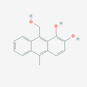 molecular formula C16H14O3 B12573249 1,2-Anthracenediol, 9-(hydroxymethyl)-10-methyl- CAS No. 496783-15-4