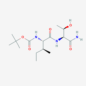 molecular formula C15H29N3O5 B12573251 N-(tert-Butoxycarbonyl)-L-isoleucyl-L-threoninamide CAS No. 189691-66-5