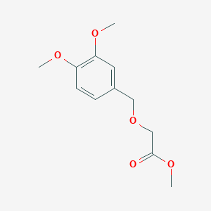 molecular formula C12H16O5 B12573269 Acetic acid, [(3,4-dimethoxyphenyl)methoxy]-, methyl ester CAS No. 185300-91-8