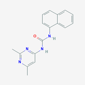 molecular formula C17H16N4O B12573322 1-(2,6-Dimethylpyrimidine-4-yl)-3-(1-naphthyl)urea CAS No. 639849-87-9