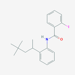 molecular formula C20H24INO B12573357 Benzamide, 2-iodo-N-[2-(1,3,3-trimethylbutyl)phenyl]- CAS No. 640290-21-7
