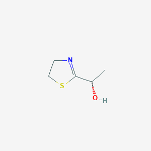 molecular formula C5H9NOS B12573371 (1S)-1-(4,5-Dihydro-1,3-thiazol-2-yl)ethan-1-ol CAS No. 496782-97-9
