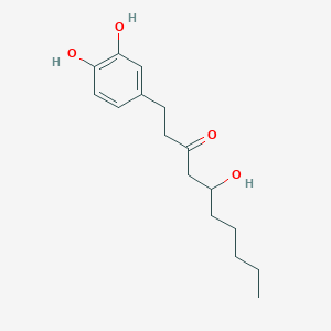 molecular formula C16H24O4 B1257340 1-(3,4-Dihydroxyphenyl)-5-hydroxy-3-decanone 