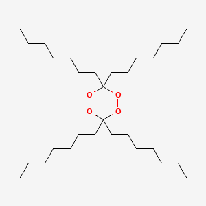 molecular formula C30H60O4 B12573414 3,3,6,6-Tetraheptyl-1,2,4,5-tetroxane CAS No. 618068-01-2