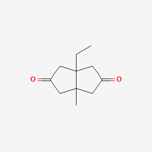 molecular formula C11H16O2 B12573441 2,5(1H,3H)-Pentalenedione, 3a-ethyltetrahydro-6a-methyl-, cis- CAS No. 191854-09-8