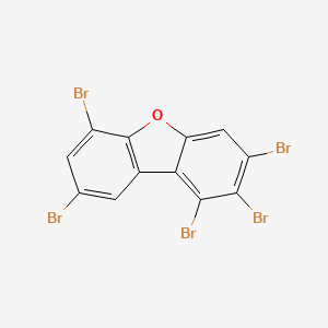 molecular formula C12H3Br5O B12573452 1,2,3,6,8-Pentabromo-dibenzofuran CAS No. 617707-98-9