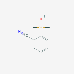 molecular formula C9H11NOSi B12573503 Dimethyl(2-cyanophenyl)silanol CAS No. 609353-72-2