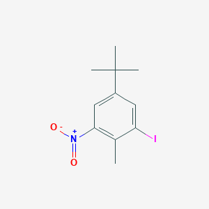 molecular formula C11H14INO2 B12573522 Benzene, 5-(1,1-dimethylethyl)-1-iodo-2-methyl-3-nitro- CAS No. 193484-10-5