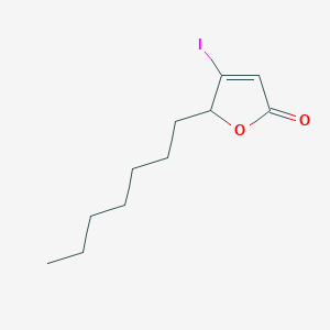 molecular formula C11H17IO2 B12573540 5-Heptyl-4-iodofuran-2(5H)-one CAS No. 223378-02-7