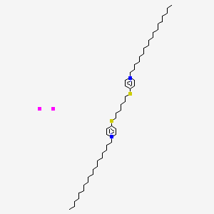 molecular formula C52H94I2N2S2 B12573558 Pyridinium, 4,4'-[1,6-hexanediylbis(thio)]bis[1-octadecyl-, diiodide CAS No. 202071-04-3