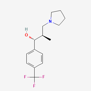 molecular formula C15H20F3NO B1257359 (1R,2R)-2-Methyl-3-pyrrolidin-1-yl-1-[4-(trifluoromethyl)phenyl]propan-1-ol 