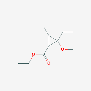 molecular formula C10H18O3 B12573605 Cyclopropanecarboxylic acid, 2-ethyl-2-methoxy-3-methyl-, ethyl ester CAS No. 635320-14-8