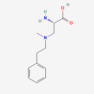 molecular formula C12H18N2O2 B12573611 3-[Methyl(2-phenylethyl)amino]-L-alanine CAS No. 202979-88-2