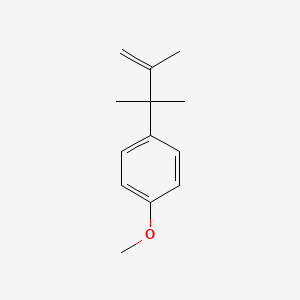 molecular formula C13H18O B12573613 Benzene, 1-methoxy-4-(1,1,2-trimethyl-2-propenyl)- CAS No. 499105-79-2