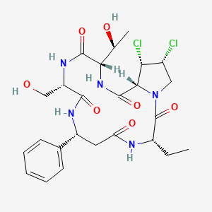 molecular formula C25H33Cl2N5O7 B1257365 Andrastin B 