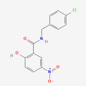 molecular formula C14H11ClN2O4 B12573657 N-[(4-Chlorophenyl)methyl]-2-hydroxy-5-nitrobenzamide CAS No. 610320-56-4