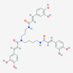 molecular formula C34H37N3O9 B1257367 N1,N5,N10-tricaffeoyl spermidine 