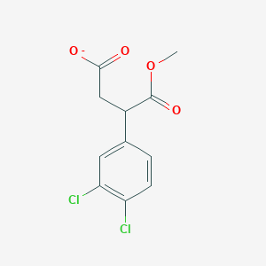molecular formula C11H9Cl2O4- B12573671 3-(3,4-Dichlorophenyl)-4-methoxy-4-oxobutanoate CAS No. 273935-68-5