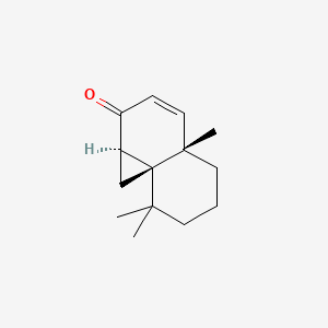 molecular formula C14H20O B1257369 (1aR,4aS,8aS)-4a,8,8-trimethyl-1a,5,6,7-tetrahydro-1H-cyclopropa[j]naphthalen-2-one 