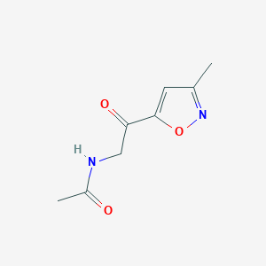 molecular formula C8H10N2O3 B125737 N-[2-(3-Methyl-1,2-oxazol-5-yl)-2-oxoethyl]acetamide CAS No. 143034-79-1