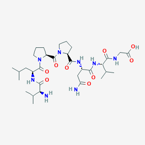 molecular formula C32H54N8O9 B12573700 Glycine, L-valyl-L-leucyl-L-prolyl-L-prolyl-L-asparaginyl-L-valyl- CAS No. 312593-50-3