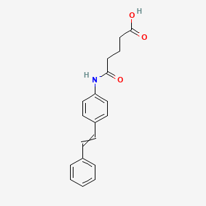 molecular formula C19H19NO3 B12573739 Pentanoic acid, 5-oxo-5-[[4-(2-phenylethenyl)phenyl]amino]- CAS No. 496910-11-3