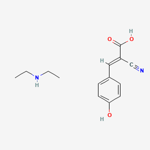 molecular formula C14H18N2O3 B12573774 alpha-Cyano-4-hydroxycinnamic acid dieth CAS No. 355011-52-8