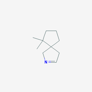 molecular formula C10H17N B125738 6,6-Dimethyl-2-azaspiro[4.4]non-2-ene CAS No. 154222-55-6