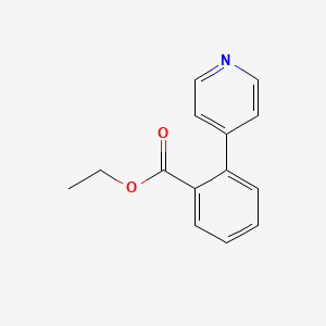 molecular formula C14H13NO2 B12573805 Benzoic acid, 2-(4-pyridinyl)-, ethyl ester CAS No. 326606-86-4
