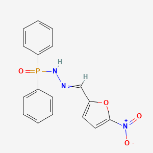 molecular formula C17H14N3O4P B12573811 N'-[(5-Nitrofuran-2-yl)methylidene]-P,P-diphenylphosphinic hydrazide CAS No. 189755-10-0