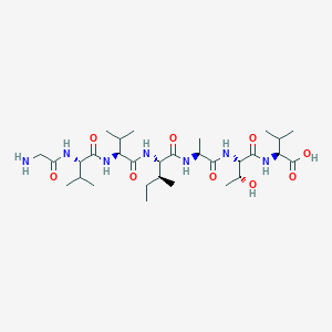molecular formula C30H55N7O9 B12573824 Glycyl-L-valyl-L-valyl-L-isoleucyl-L-alanyl-L-threonyl-L-valine CAS No. 591753-50-3