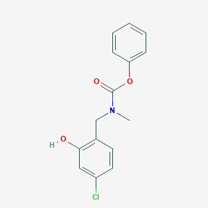 molecular formula C15H14ClNO3 B12573830 Phenyl [(4-chloro-2-hydroxyphenyl)methyl]methylcarbamate CAS No. 485396-33-6