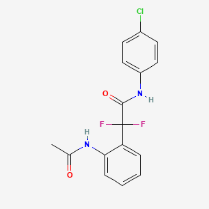 molecular formula C16H13ClF2N2O2 B1257386 2-(2-Acetylaminophenyl)-n-(4-chlorophenyl)-2,2-difluoroacetamide 