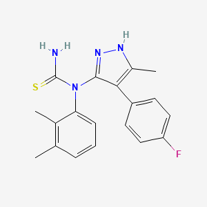 molecular formula C19H19FN4S B12573865 N-(2,3-Dimethylphenyl)-N-[4-(4-fluorophenyl)-5-methyl-1H-pyrazol-3-yl]thiourea CAS No. 606102-10-7