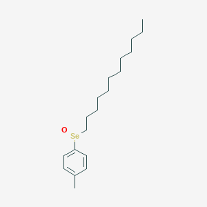 molecular formula C19H32OSe B12573880 Benzene, 1-(dodecylseleninyl)-4-methyl- CAS No. 295315-87-6