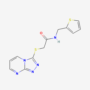 molecular formula C12H11N5OS2 B12573891 N-(2-Thienylmethyl)-2-([1,2,4]triazolo[4,3-a]pyrimidin-3-ylsulfanyl)acetamide 