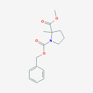 molecular formula C15H19NO4 B125739 1-Benzyl 2-methyl 2-methylpyrrolidine-1,2-dicarboxylate CAS No. 141870-95-3