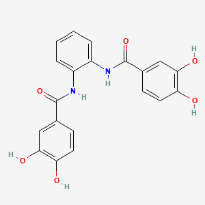 molecular formula C20H16N2O6 B12573943 N-[2-(3,4-dihydroxy-benzoylamino)-phenyl]-3,4-dihydroxy-benzamide CAS No. 194469-86-8