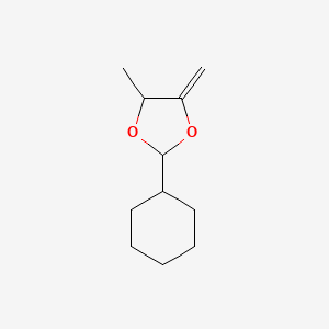 molecular formula C11H18O2 B12573966 1,3-Dioxolane, 2-cyclohexyl-4-methyl-5-methylene- CAS No. 192195-26-9