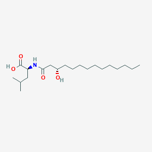 molecular formula C20H39NO4 B12573990 (2S)-2-[[(3S)-3-hydroxytetradecanoyl]amino]-4-methylpentanoic acid CAS No. 477587-21-6